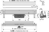 Душовий канал AlcaPlast APZ5-EDEN-850 з решіткою