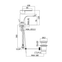 Смеситель для раковины Paffoni Blu хром BLU075CR