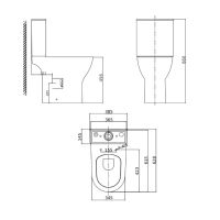 Унітаз підлоговий Imprese VYSKOV Rimless c06206703 з бачком і сидінням Slow-closing