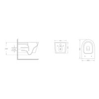 Унитаз подвесной Imprese LASKA белый глянцевый c06803803 с сиденьем Slow-closing