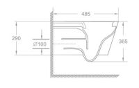 Унитаз подвесной Imprese KUBIK белый глянцевый c06810200 с сиденьем Slow-closing