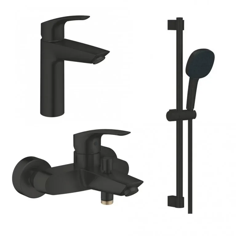 Набір змішувачів Grohe EuroSmart 3 в 1 чорний матовий UA123246M243