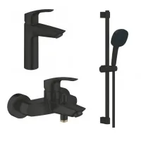 Набір змішувачів Grohe EuroSmart 3 в 1 чорний матовий UA123246M243