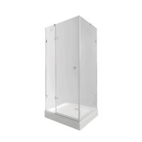 Душова кабіна Qtap Capricorn 100x100 (профіль - хром, скло - прозоре) CAPCRM1011SC6SET з піддоном