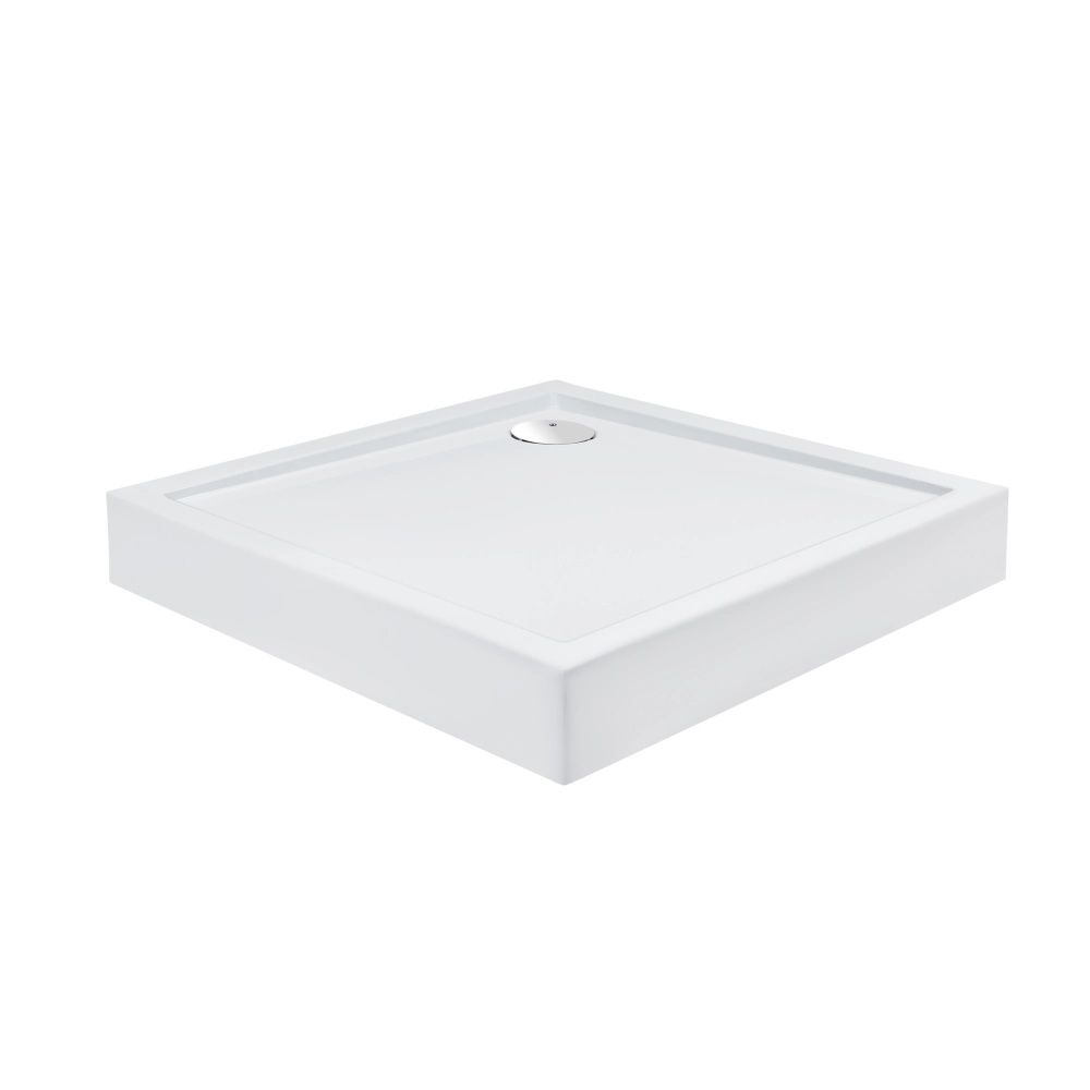 Душова кабіна Qtap Capricorn 100x100 (профіль - хром, скло - прозоре) CAPCRM1011SC6SET з піддоном