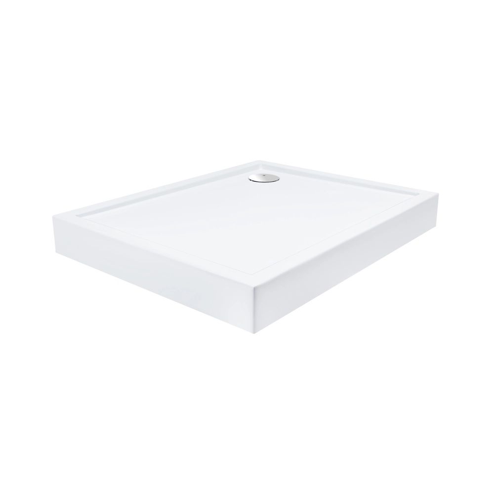 Душова кабіна Qtap Capricorn 100x80 (профіль - хром, скло - прозоре) CAPCRM1018RC6SET з піддоном