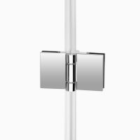 Душова кабіна Qtap Capricorn 100x80 (профіль - хром, скло - прозоре) CAPCRM1018RC6SET з піддоном