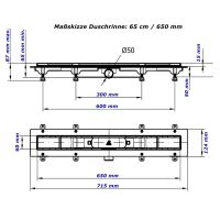 Душовий канал MCH CH 650/50 HN1 з решіткою Гармонія
