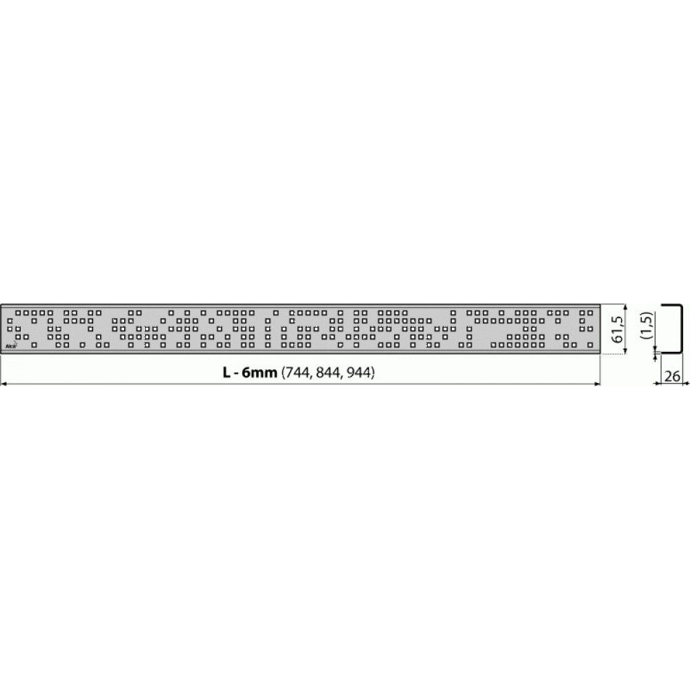 Решітка для канала AlcaPlast CODE-750M