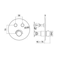 Смеситель скрытого монтажа Paffoni Compact Box черный матовый CPM018NO