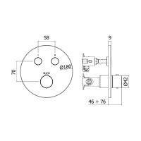 Смеситель скрытого монтажа Paffoni Compact Box черный матовый CPT018NO