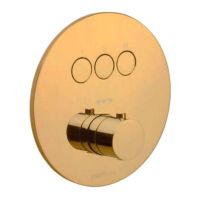 Смеситель скрытого монтажа Paffoni Compact Box медовое золото CPT019HG