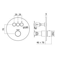 Змішувач прихованого монтажу Paffoni Compact Box сталь CPT019ST