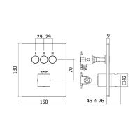 Смеситель скрытого монтажа Paffoni Compact Box черный матовый CPT519NO