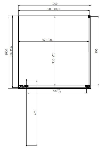 Душова кабіна Dusel DL198BP 90x90 (профіль - хром, скло - прозоре) 519811