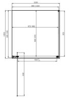 Душова кабіна Dusel DL198BP 90x90 (профіль - хром, скло - прозоре) 519811