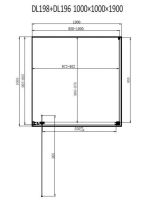 Душова кабіна Dusel DL198B 100x100 (профіль - чорний, скло - прозоре) 519812