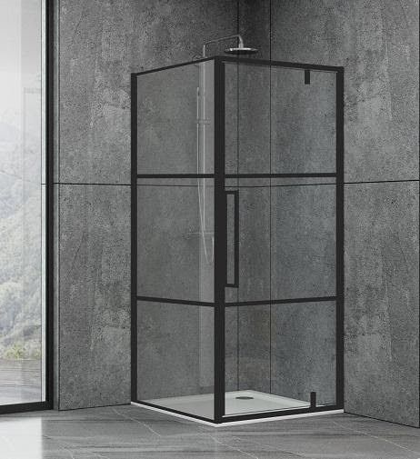 Душова кабіна Dusel DL198BP 100x100 (профіль - чорний, скло - прозоре) 519813
