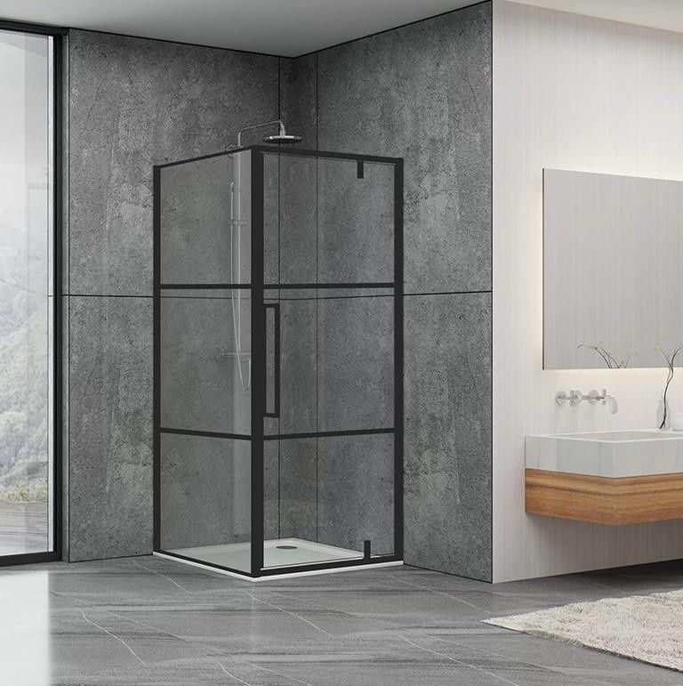 Душова кабіна Dusel DL198BP 100x100 (профіль - чорний, скло - прозоре) 519813