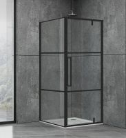 Душова кабіна Dusel DL198BP 90x90 (профіль - чорний, скло - прозоре) 519893