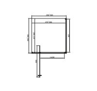 Душова кабіна Dusel DL198BP 90x90 (профіль - чорний, скло - прозоре) 519893