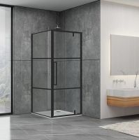 Душова кабіна Dusel DL198BP 90x90 (профіль - чорний, скло - прозоре) 519893