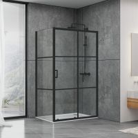 Душова кабіна Dusel EF185BP 120x90 (профіль - чорний, скло - прозоре) 518592