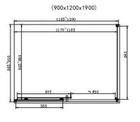 Душова кабіна Dusel EF185BP 120x90 (профіль - чорний, скло - прозоре) 518592
