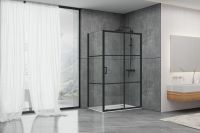 Душова кабіна Dusel EF185BP 120x90 (профіль - чорний, скло - прозоре) 518592