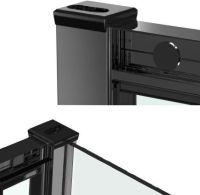 Душова кабіна Dusel EF185BP 120x90 (профіль - чорний, скло - прозоре) 518592