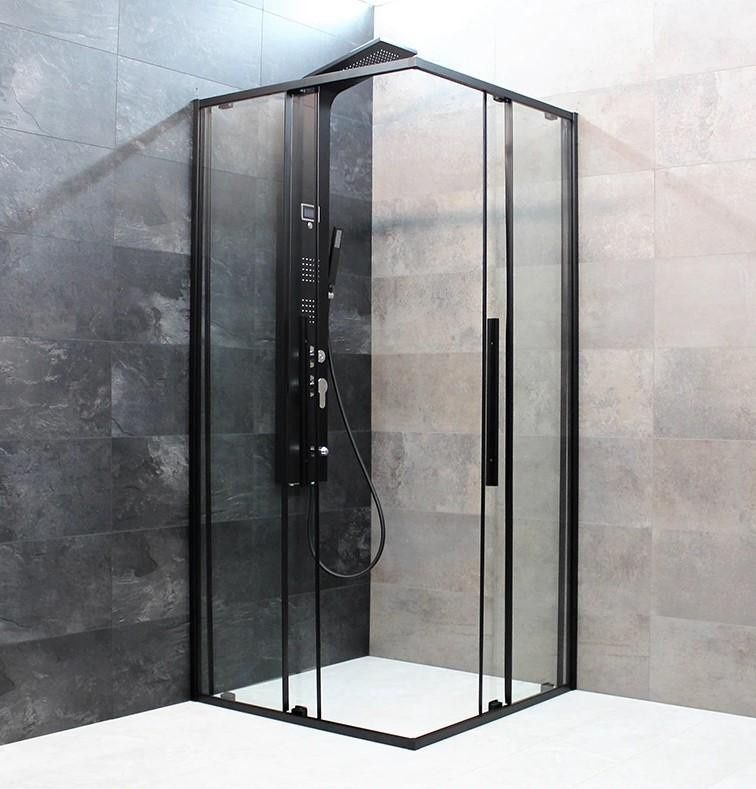 Душова кабіна Dusel DSL194B 900x900 (профіль - чорний, скло - прозоре) 519493