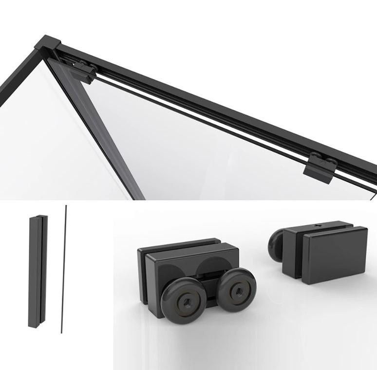 Душова кабіна Dusel DSL194B 900x900 (профіль - чорний, скло - прозоре) 519493