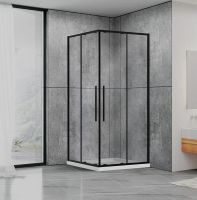 Душова кабіна Dusel DSL194B 100x100 (профіль - чорний, скло - прозоре) 519411