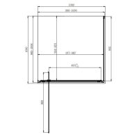 Душова кабіна Dusel A-516 100x100 (профіль - хром, скло - матове) 551613