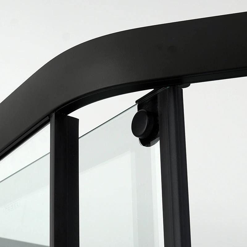 Душовий бокс Dusel Glare 90x90 (профіль - чорний, скло - прозоре) 559002