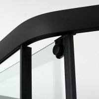 Душовий бокс Dusel Glare 90x90 (профіль - чорний, скло - прозоре) 559002