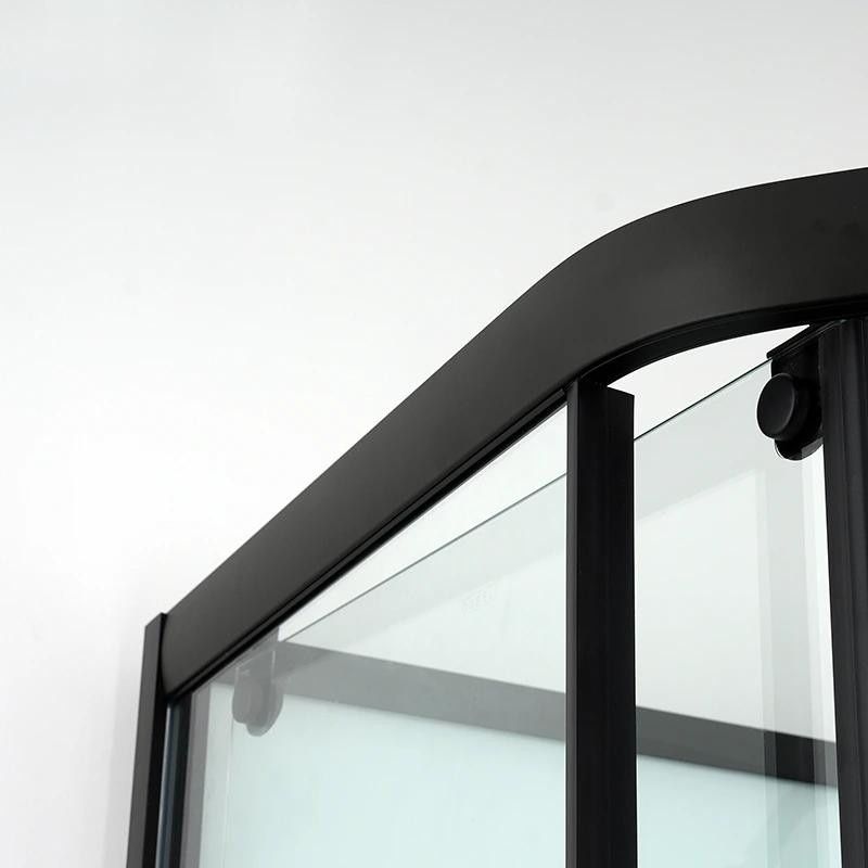Душовий бокс Dusel Glare 90x90 (профіль - чорний, скло - прозоре) 559002