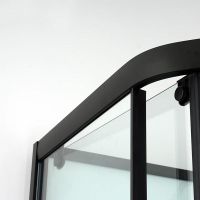 Душовий бокс Dusel Glare 90x90 (профіль - чорний, скло - прозоре) 559002