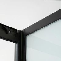 Душовий бокс Dusel Glare 90x90 (профіль - чорний, скло - прозоре) 559002