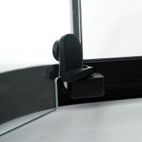 Душовий бокс Dusel Glare 90x90 (профіль - чорний, скло - прозоре) 559002