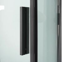 Душовий бокс Dusel Glare 90x90 (профіль - чорний, скло - прозоре) 559002