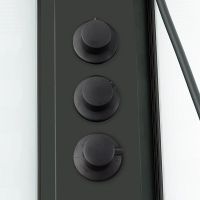 Душовий бокс Dusel Glare 90x90 (профіль - чорний, скло - прозоре) 559002