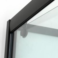 Душовий бокс Dusel Glare 90x90 (профіль - чорний, скло - прозоре) 559002