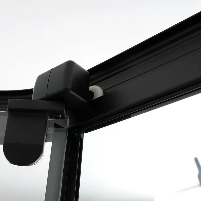 Душовий бокс Dusel Glare 90x90 (профіль - чорний, скло - прозоре) 559002