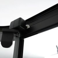 Душовий бокс Dusel Glare 90x90 (профіль - чорний, скло - прозоре) 559002