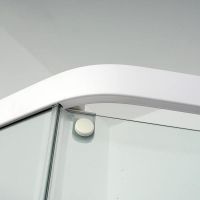 Душовий бокс Dusel Glare 90x90 (профіль - білий, скло - прозоре) 559003