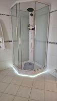 Душовий бокс Dusel Glare 90x90 (профіль - білий, скло - прозоре) 559003