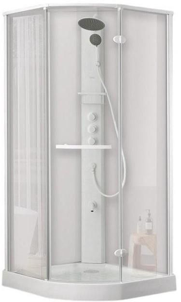 Душовий бокс Dusel Avenue 95x95 (профіль - білий, скло - прозоре) 558003