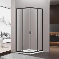 Душова кабіна Dusel A-513HB 100x100 (профіль - чорний, скло - прозоре) 551320