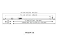 Душова кабіна Dusel A-518b 80x80 (профіль - чорний, скло - прозоре) A518B8080